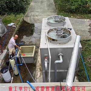 四川成都都江堰闭式冷却塔循环系统安装及纯水制水现场-业主单位：成都恒达光学